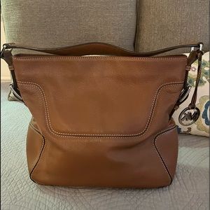 Michael Kors light brown soft leather bag. Like new very clean inside.